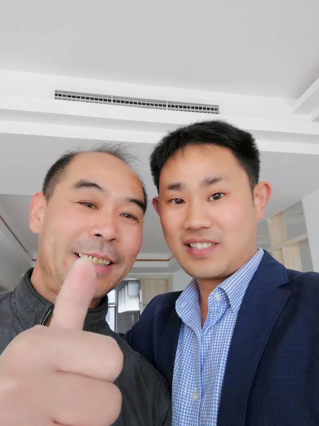 青島沃富新能源中央空調末端裝修后的效果圖