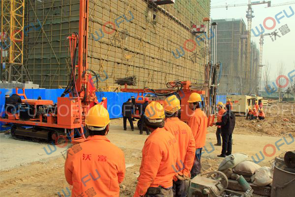 沃富地源熱泵中央空調施工現場